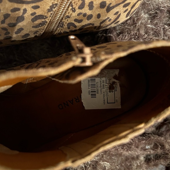 Lucky Brand Basel animal print suede bootie. Size 9. - Picture 9 of 12